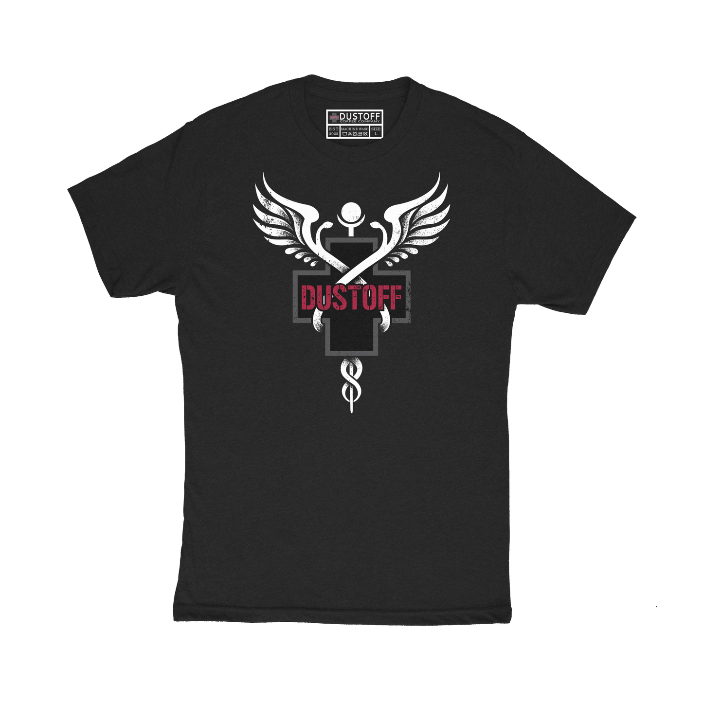 DCC Logo and Caduceus T-Shirt - DUSTOFF Coffee Company