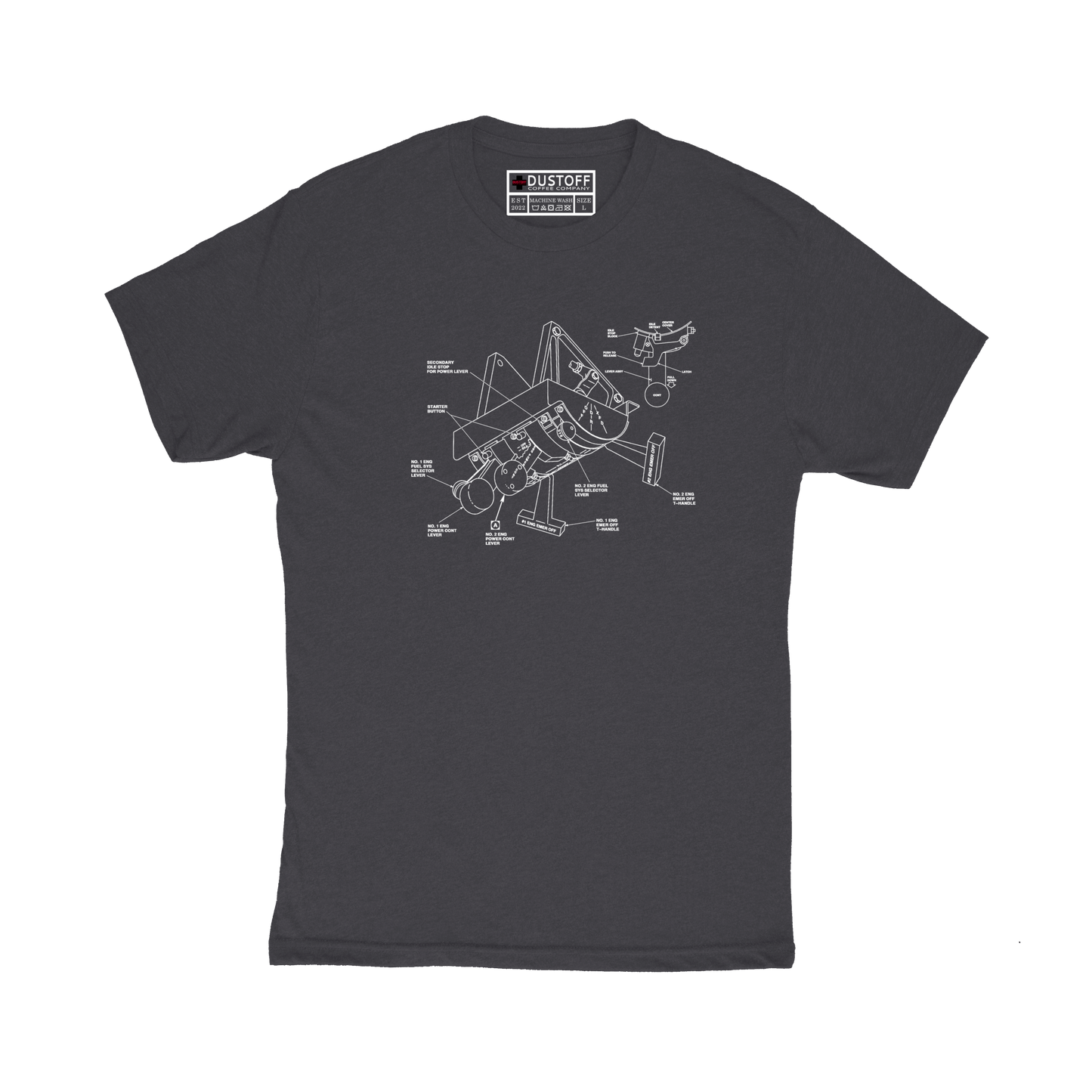 Power Quadrant T-Shirt (UH-60 Blackhawk - Schematic Series) - DUSTOFF Coffee Company