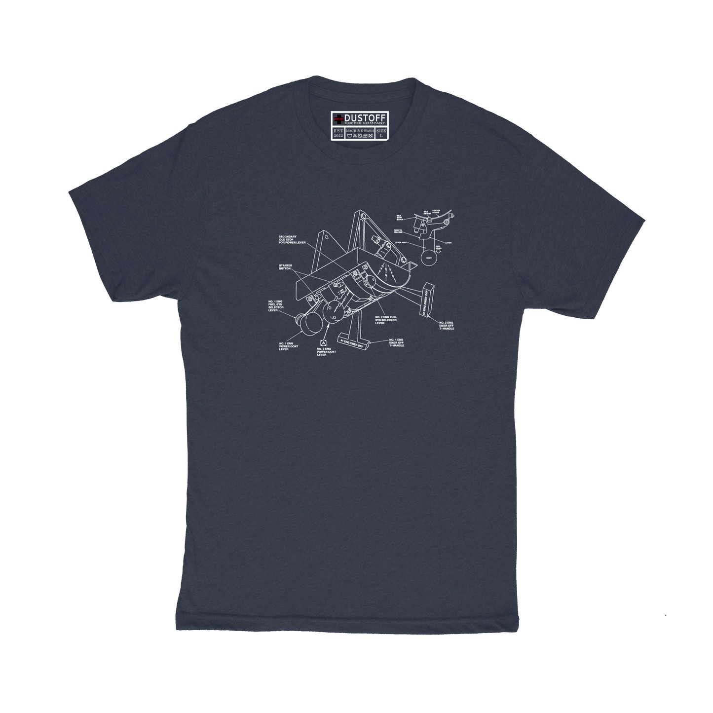 Power Quadrant T-Shirt (UH-60 Blackhawk - Schematic Series) - DUSTOFF Coffee Company