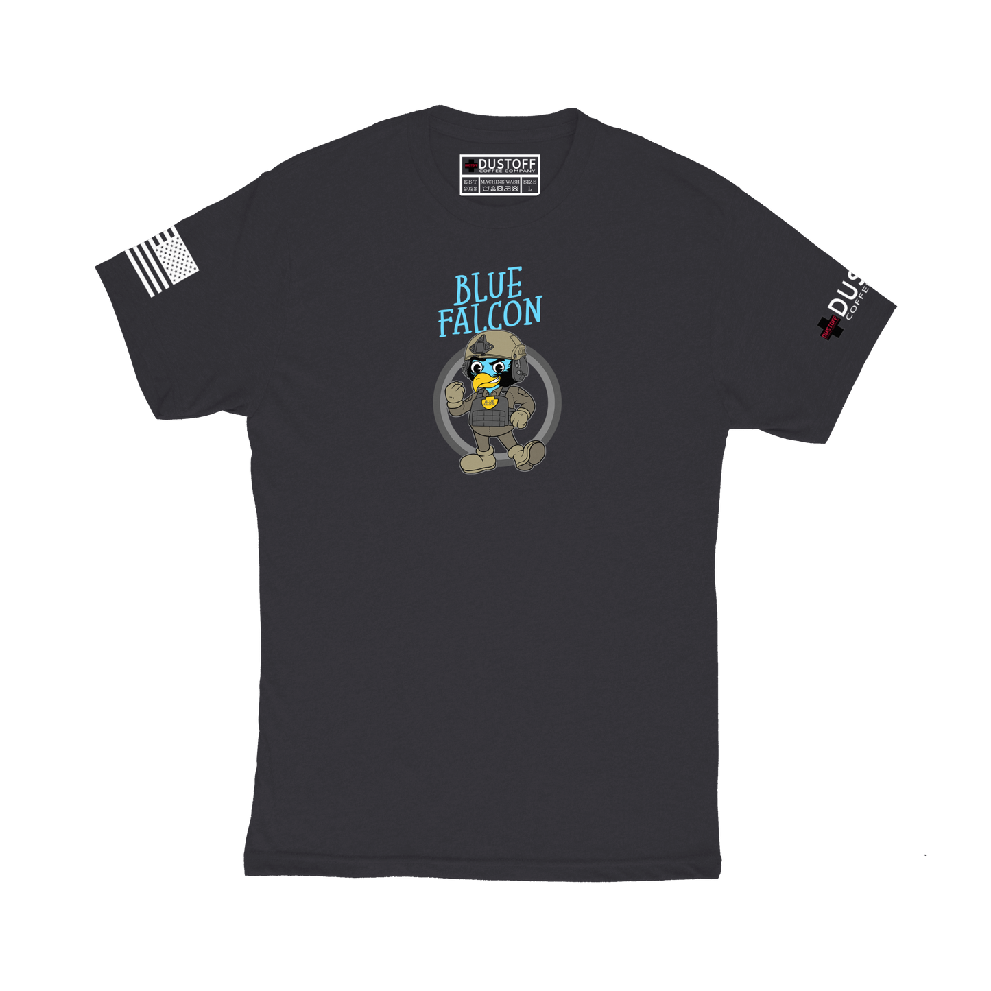 Blue Falcon T-Shirt - DUSTOFF Coffee Company
