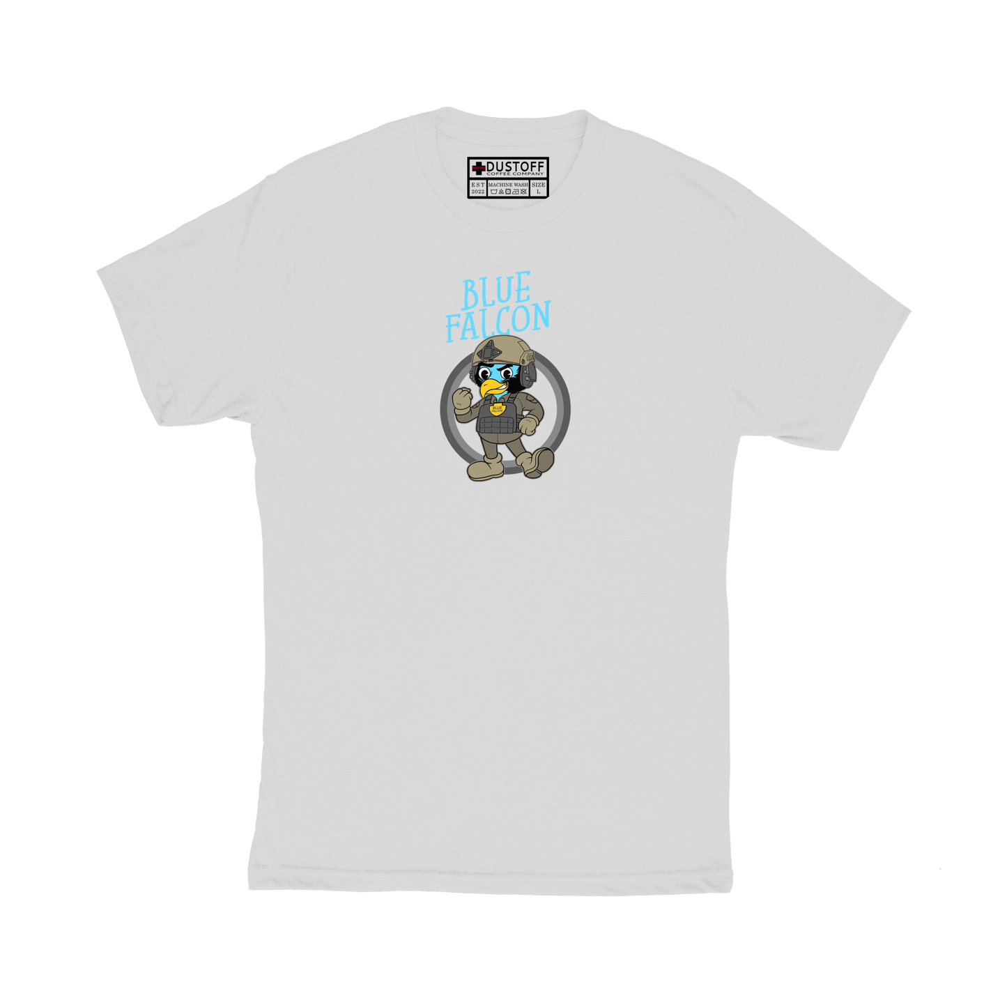 Blue Falcon T-Shirt - DUSTOFF Coffee Company
