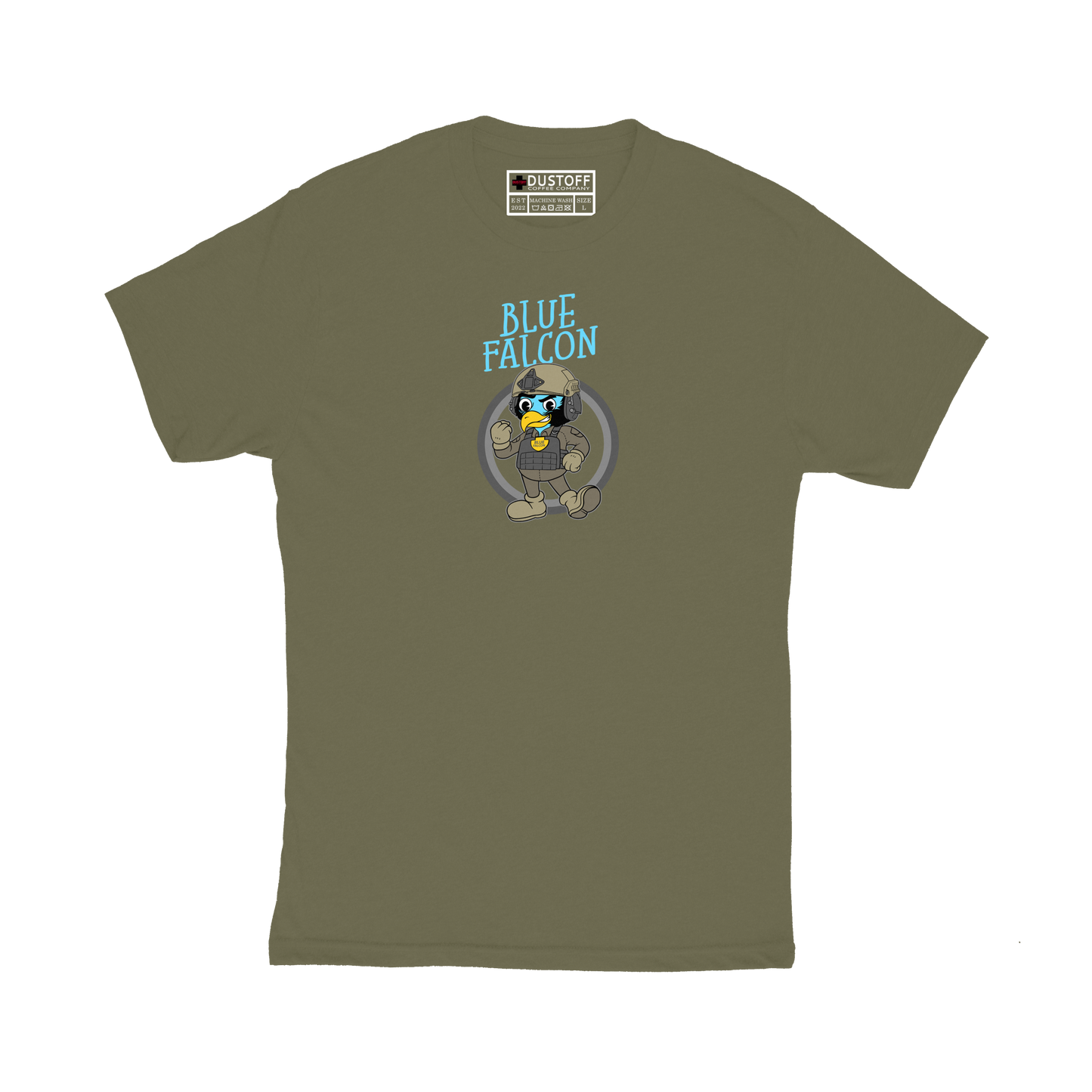 Blue Falcon T-Shirt - DUSTOFF Coffee Company