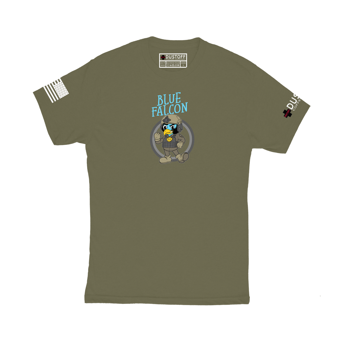 Blue Falcon T-Shirt - DUSTOFF Coffee Company