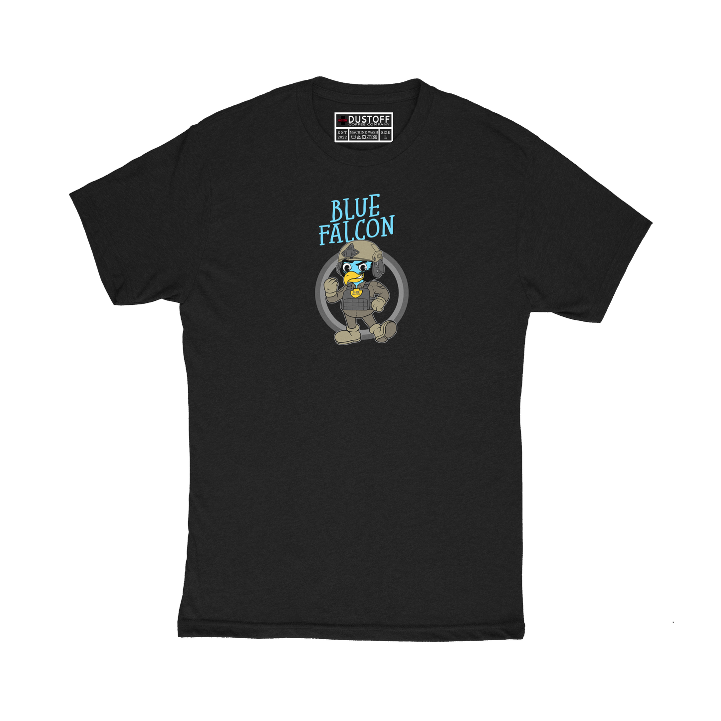 Blue Falcon T-Shirt - DUSTOFF Coffee Company