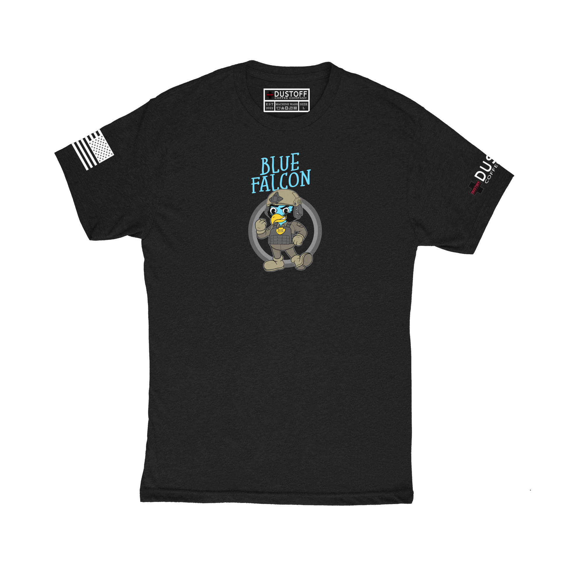 Blue Falcon T-Shirt - DUSTOFF Coffee Company