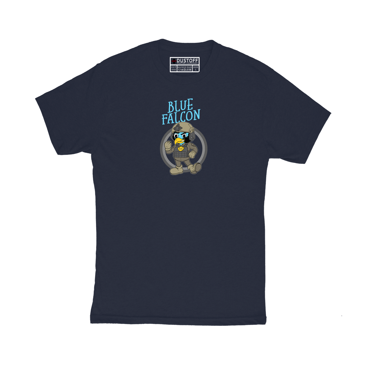 Blue Falcon T-Shirt - DUSTOFF Coffee Company