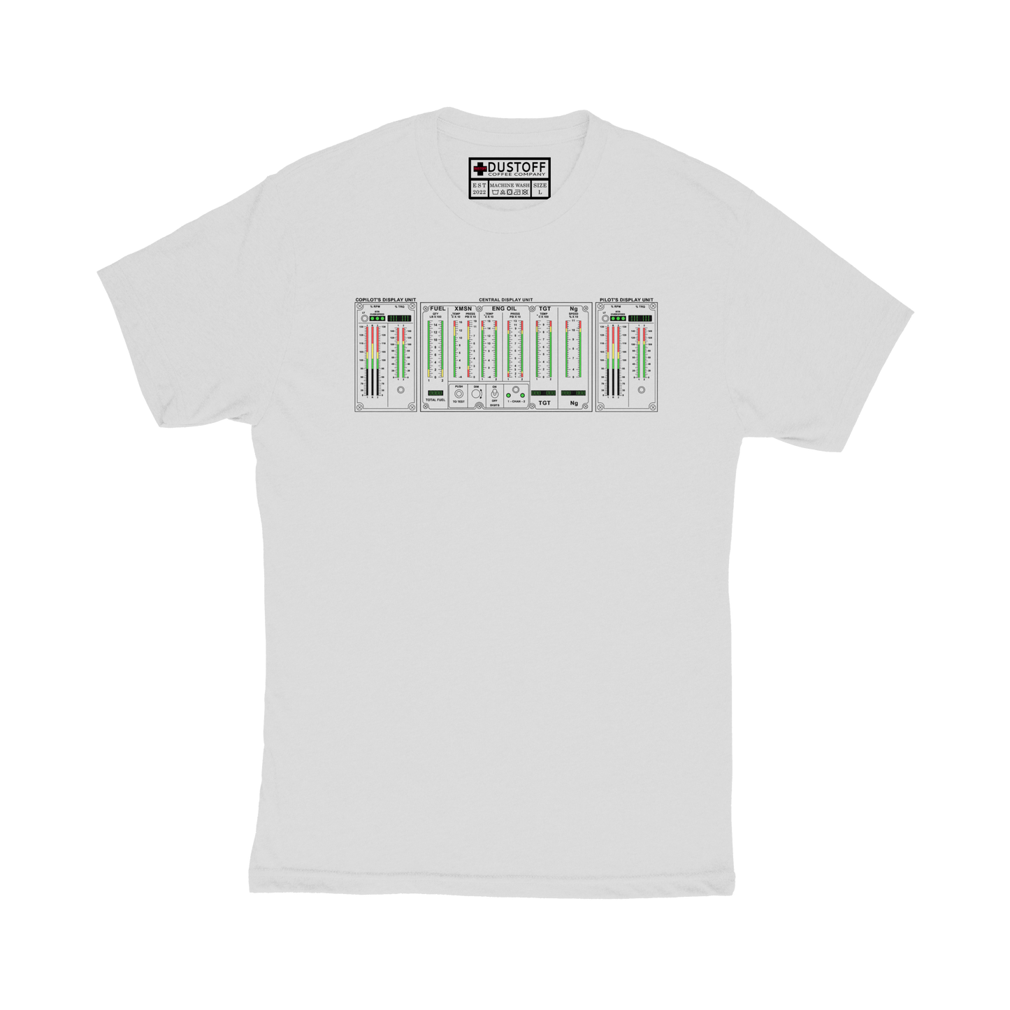 CDU / PDU T-Shirt (UH-60 Blackhawk - Schematic Series) - DUSTOFF Coffee Company
