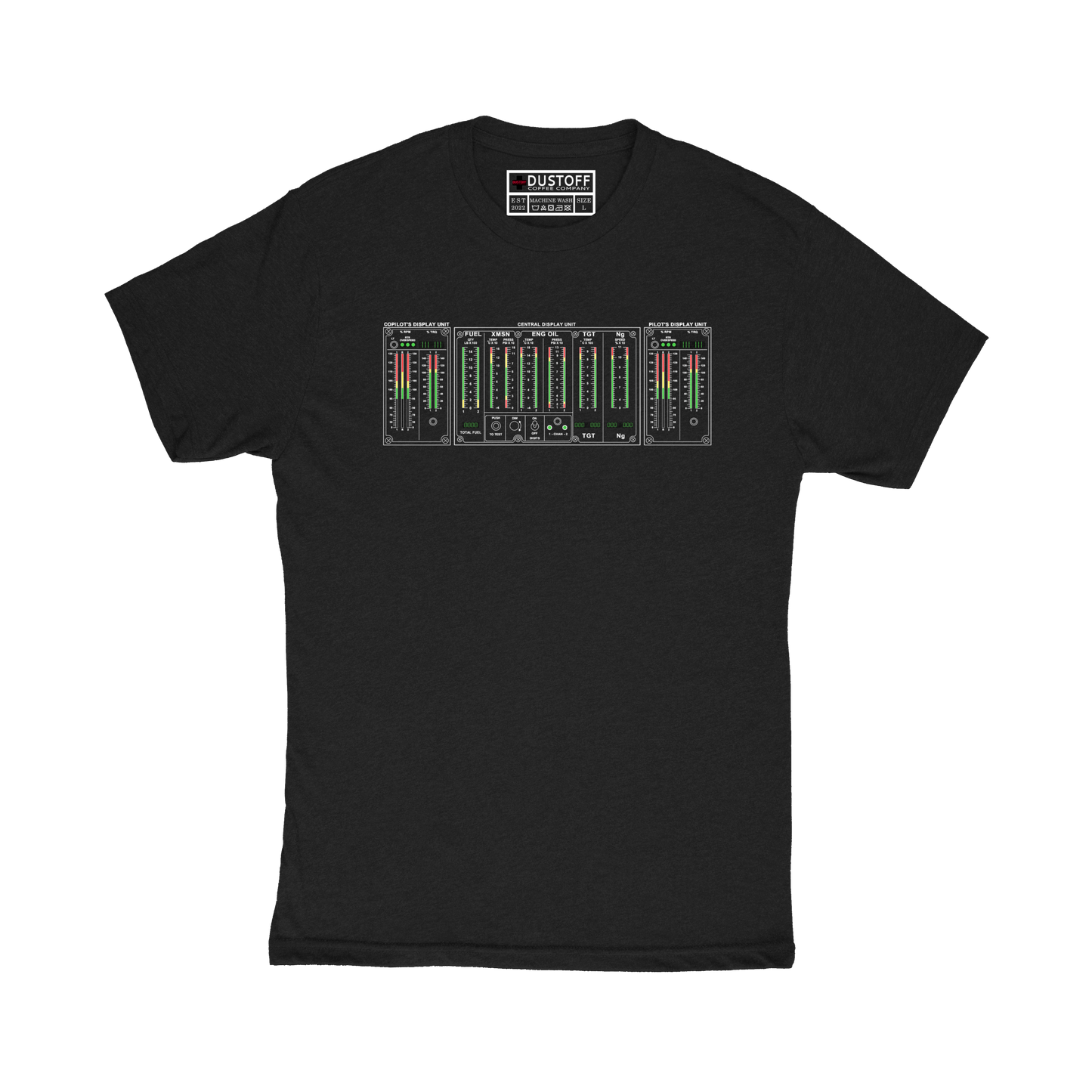 CDU / PDU T-Shirt (UH-60 Blackhawk - Schematic Series) - DUSTOFF Coffee Company