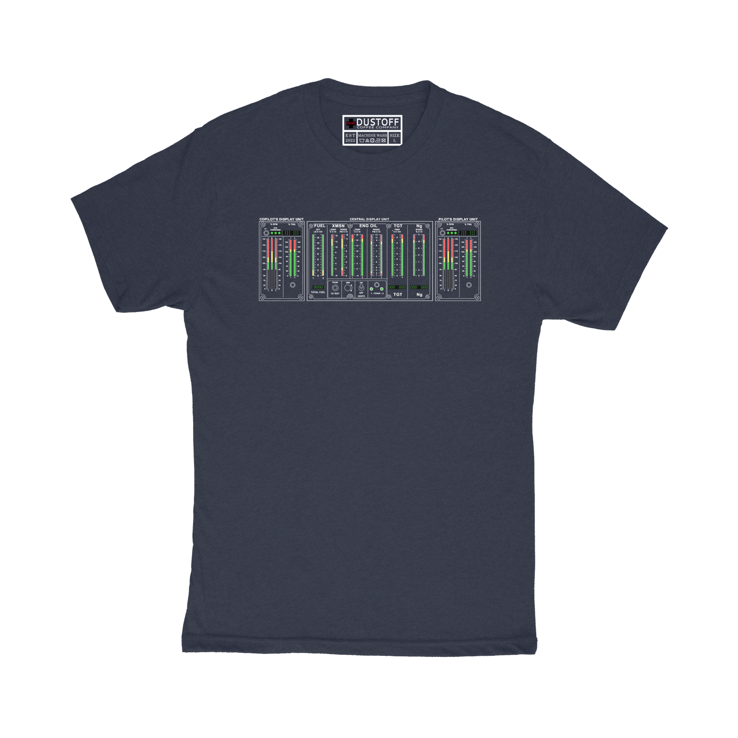 CDU / PDU T-Shirt (UH-60 Blackhawk - Schematic Series) - DUSTOFF Coffee Company