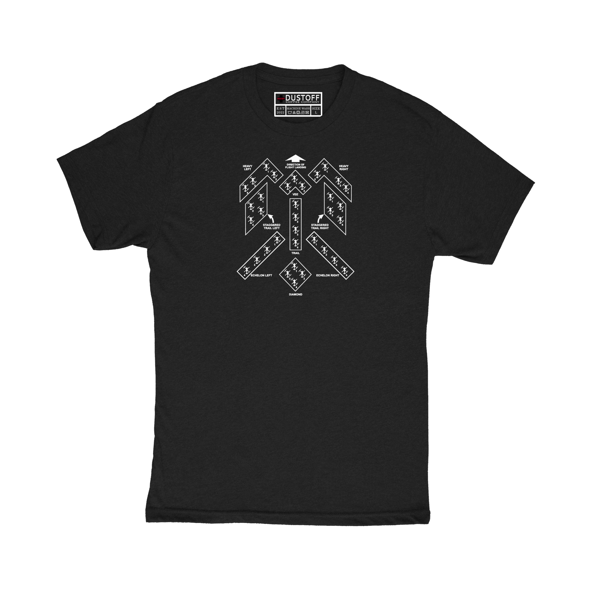Flight Formations T-Shirt - DUSTOFF Coffee Company