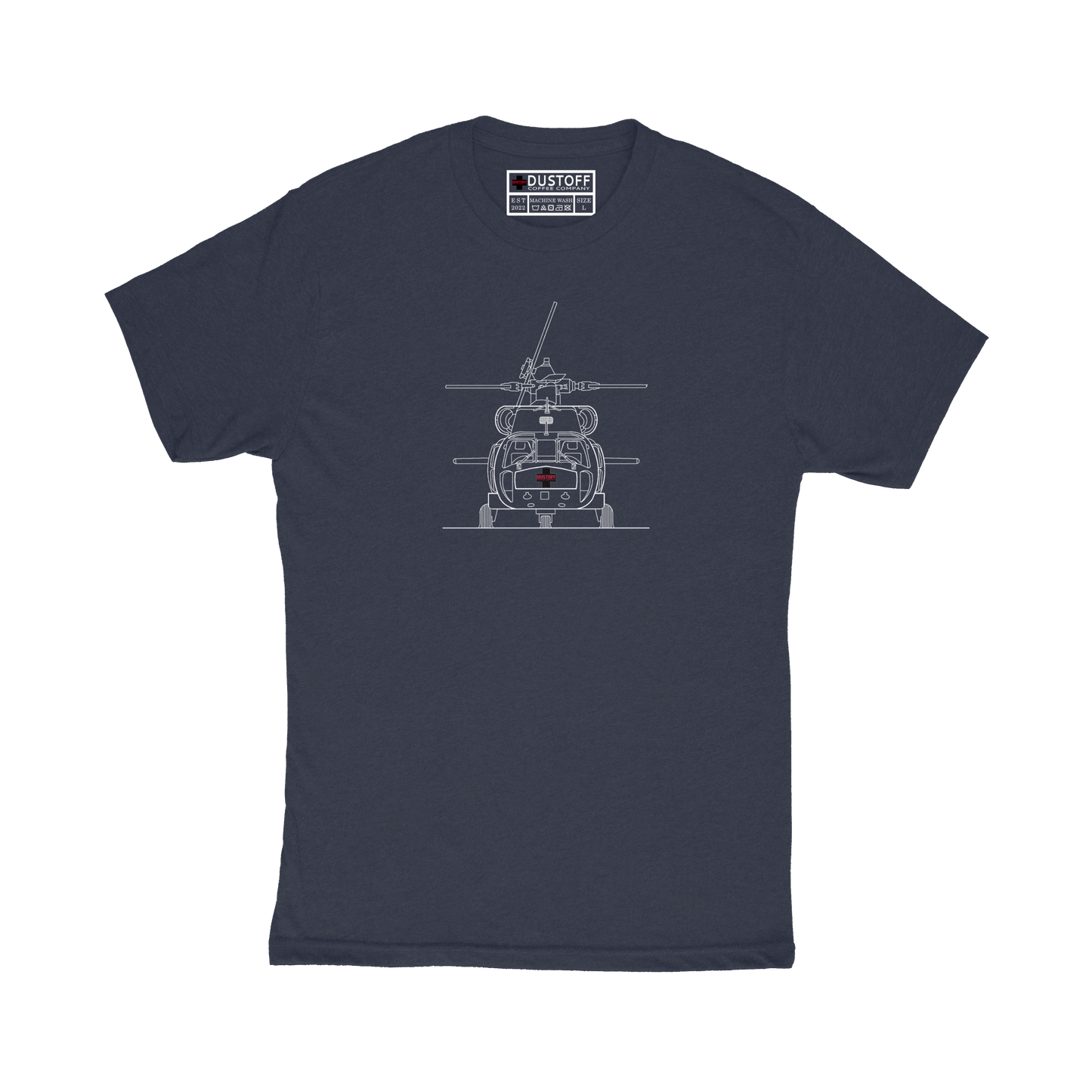Front Profile T-Shirt (UH-60 Blackhawk - Schematic Series) - DUSTOFF Coffee Company