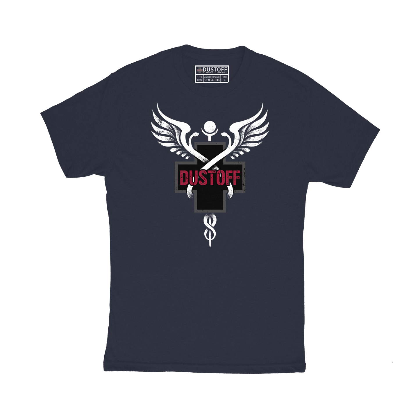 DCC Logo and Caduceus T-Shirt - DUSTOFF Coffee Company