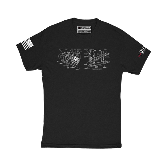 Litter Configuration T-Shirt (UH-60 Blackhawk - Schematic Series) - DUSTOFF Coffee Company