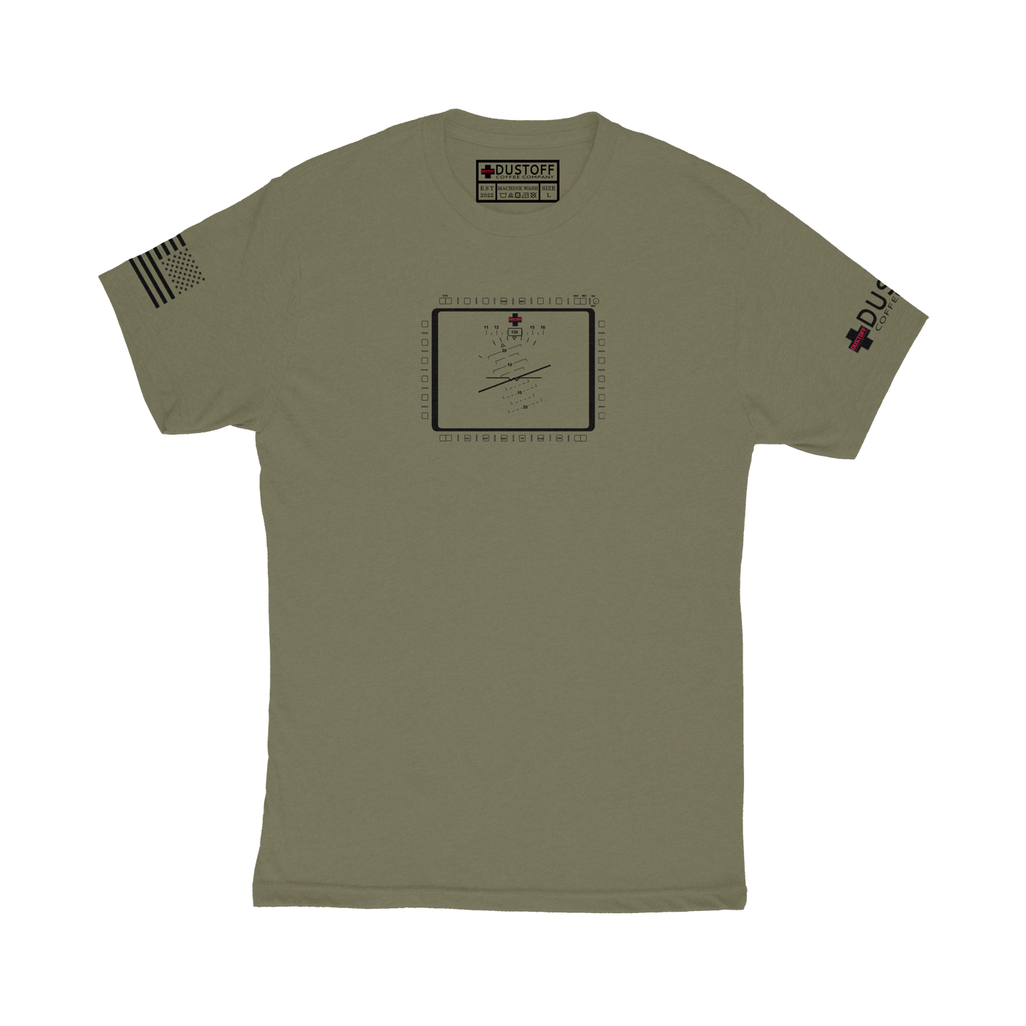 MFD (Artificial Horizon) T-Shirt (UH-60 Blackhawk - Schematic Series) - DUSTOFF Coffee Company