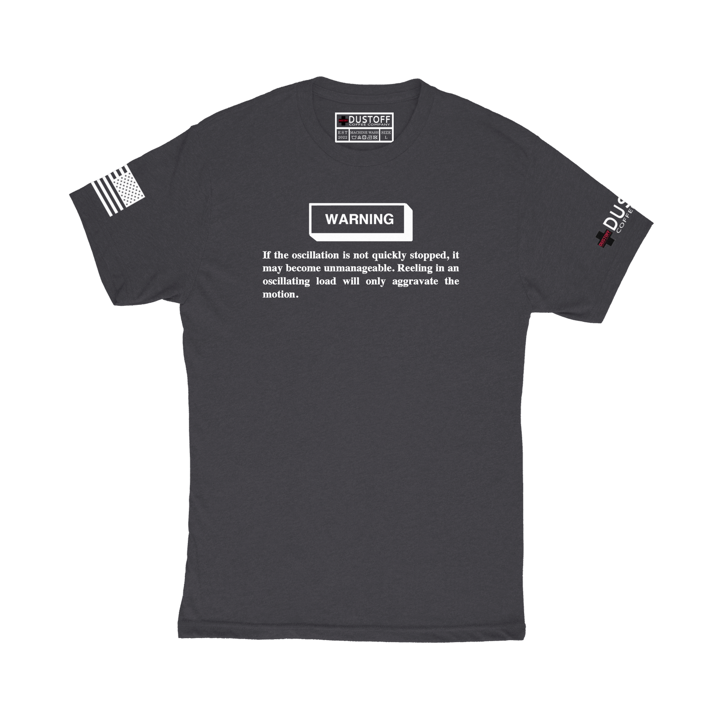 Oscillating Load Warning T-Shirt (UH-60 Blackhawk - Schematic Series) - DUSTOFF Coffee Company