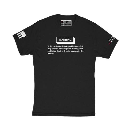 Oscillating Load Warning T-Shirt (UH-60 Blackhawk - Schematic Series) - DUSTOFF Coffee Company