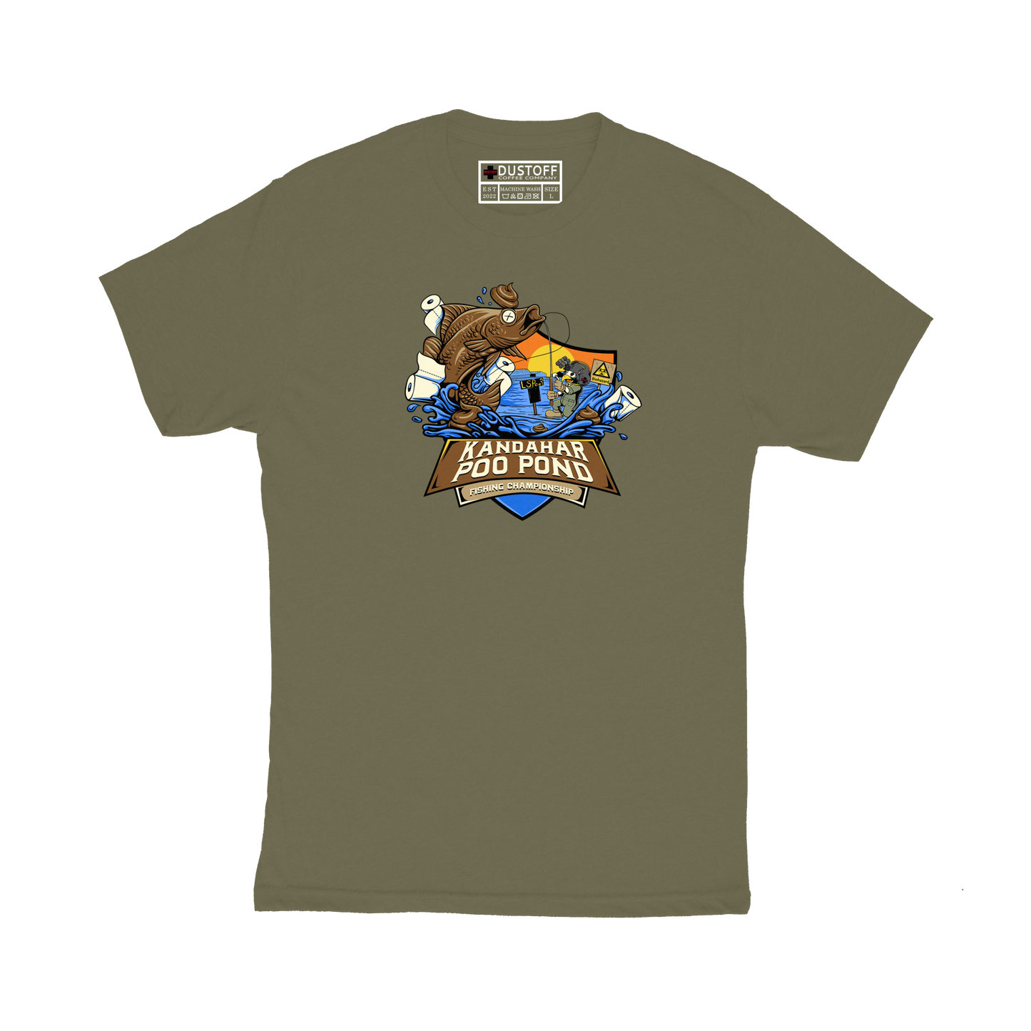 Kandahar Poo Pond Fishing Championship T-Shirt - DUSTOFF Coffee Company