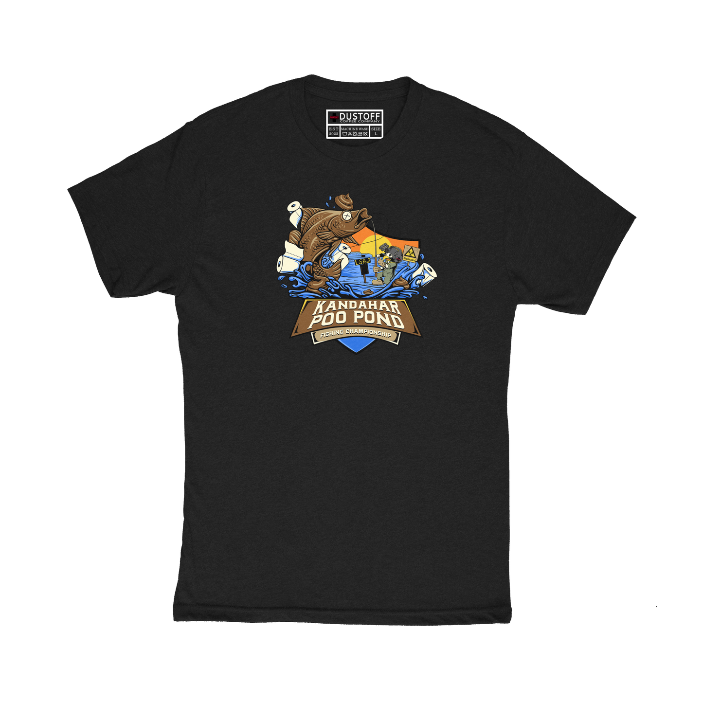 Kandahar Poo Pond Fishing Championship T-Shirt - DUSTOFF Coffee Company