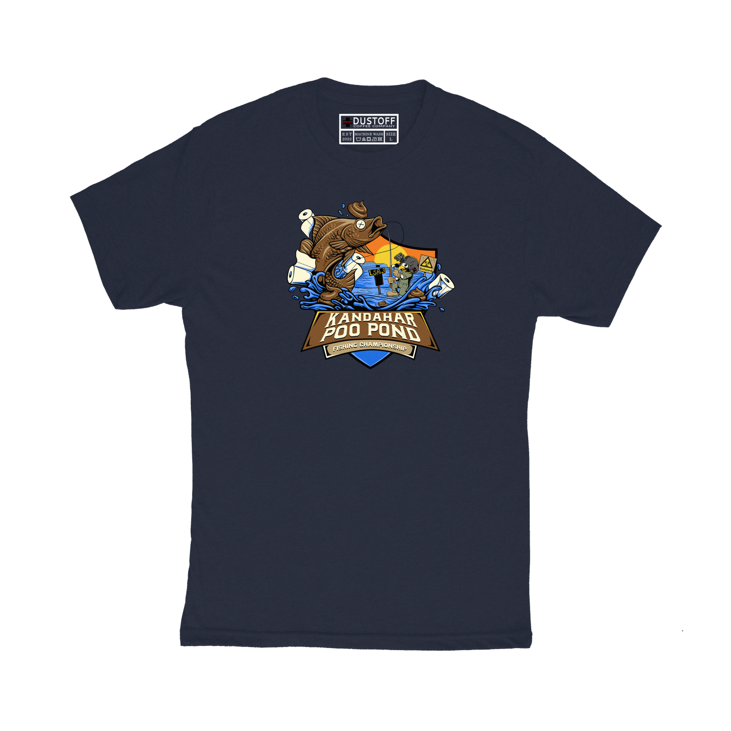 Kandahar Poo Pond Fishing Championship T-Shirt - DUSTOFF Coffee Company