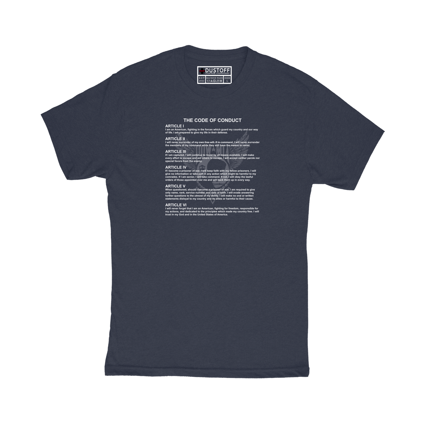 The Code of Conduct T-Shirt - DUSTOFF Coffee Company