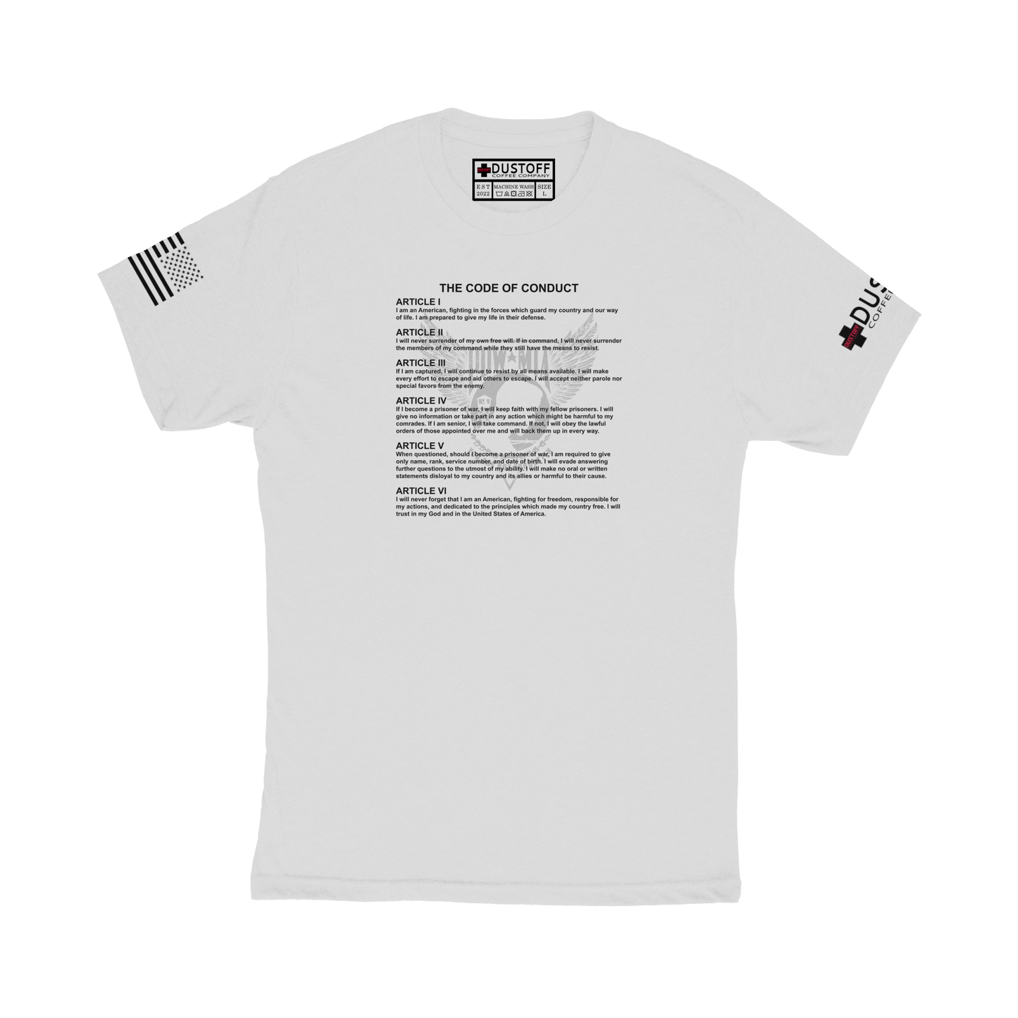The Code of Conduct T-Shirt - DUSTOFF Coffee Company