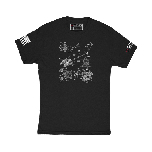 Transmission T-Shirt (UH-60 Blackhawk - Schematic Series) - DUSTOFF Coffee Company