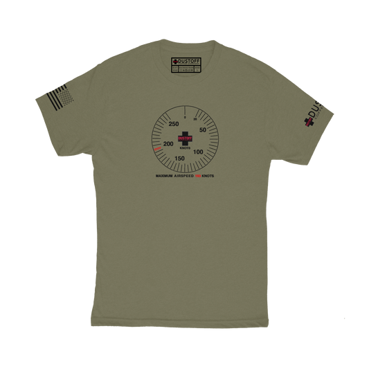 Airspeed Indicator T-Shirt (UH-60 Blackhawk - Schematic Series) - DUSTOFF Coffee Company