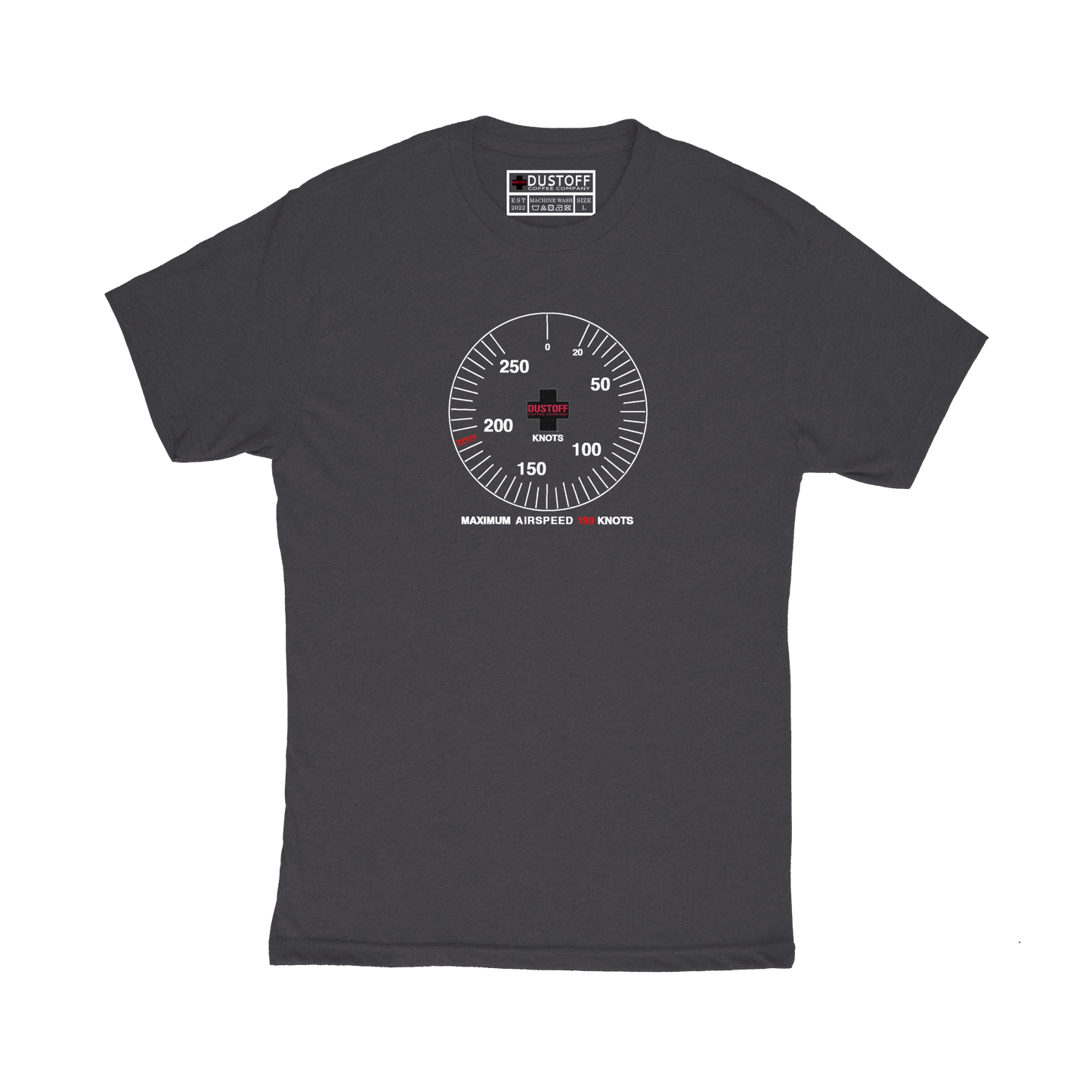 Airspeed Indicator T-Shirt (UH-60 Blackhawk - Schematic Series) - DUSTOFF Coffee Company
