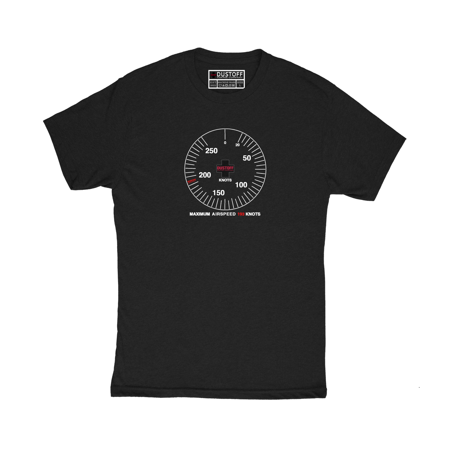 Airspeed Indicator T-Shirt (UH-60 Blackhawk - Schematic Series) - DUSTOFF Coffee Company