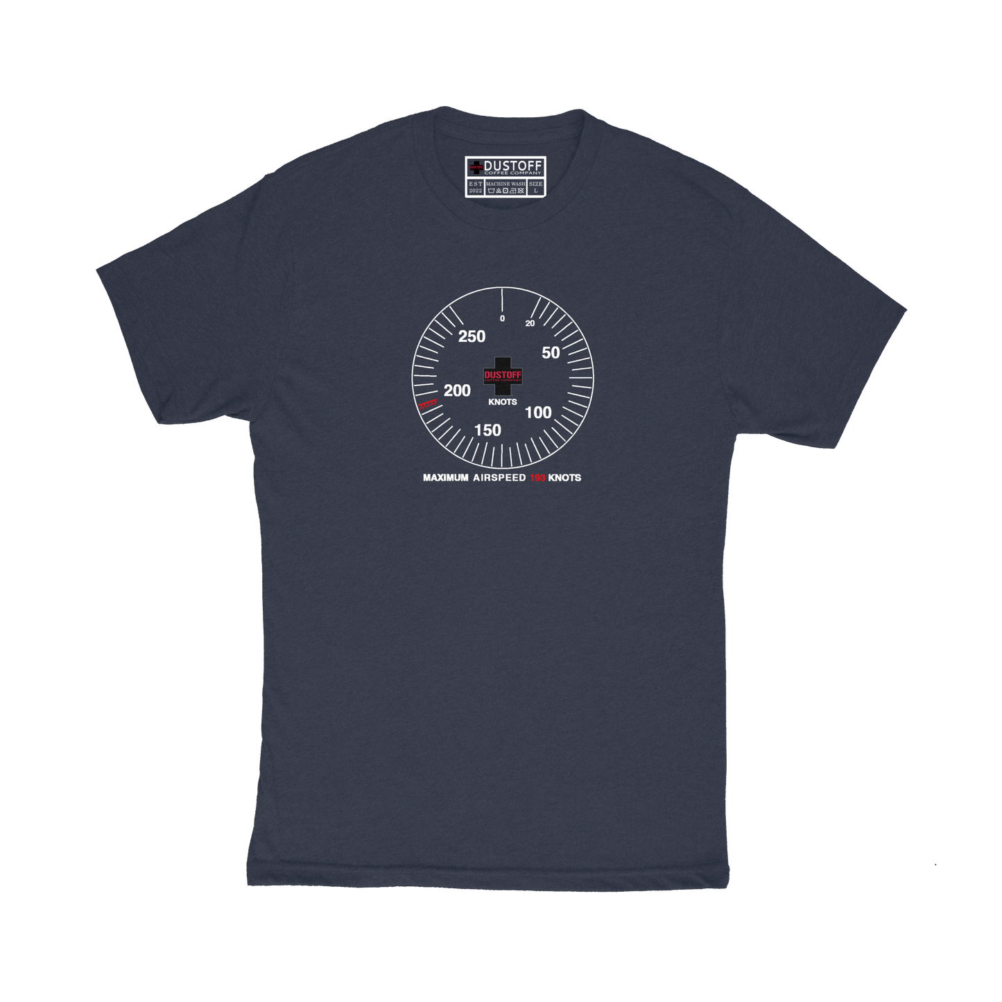Airspeed Indicator T-Shirt (UH-60 Blackhawk - Schematic Series) - DUSTOFF Coffee Company