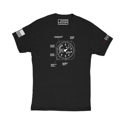 Altimeter T-Shirt (UH-60 Blackhawk - Schematic Series) - DUSTOFF Coffee Company
