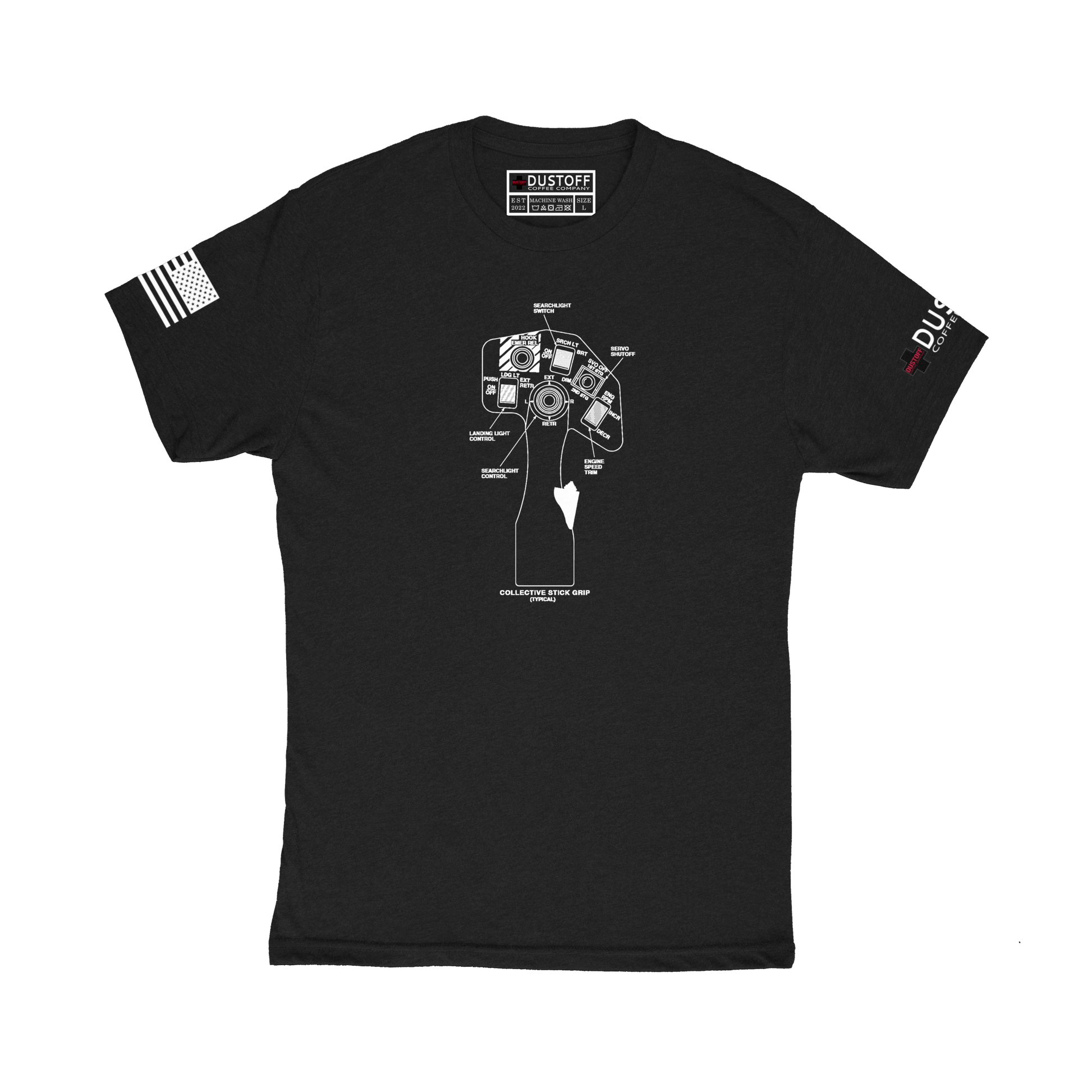 Collective T-Shirt (UH-60 Blackhawk - Schematic Series) - DUSTOFF Coffee Company