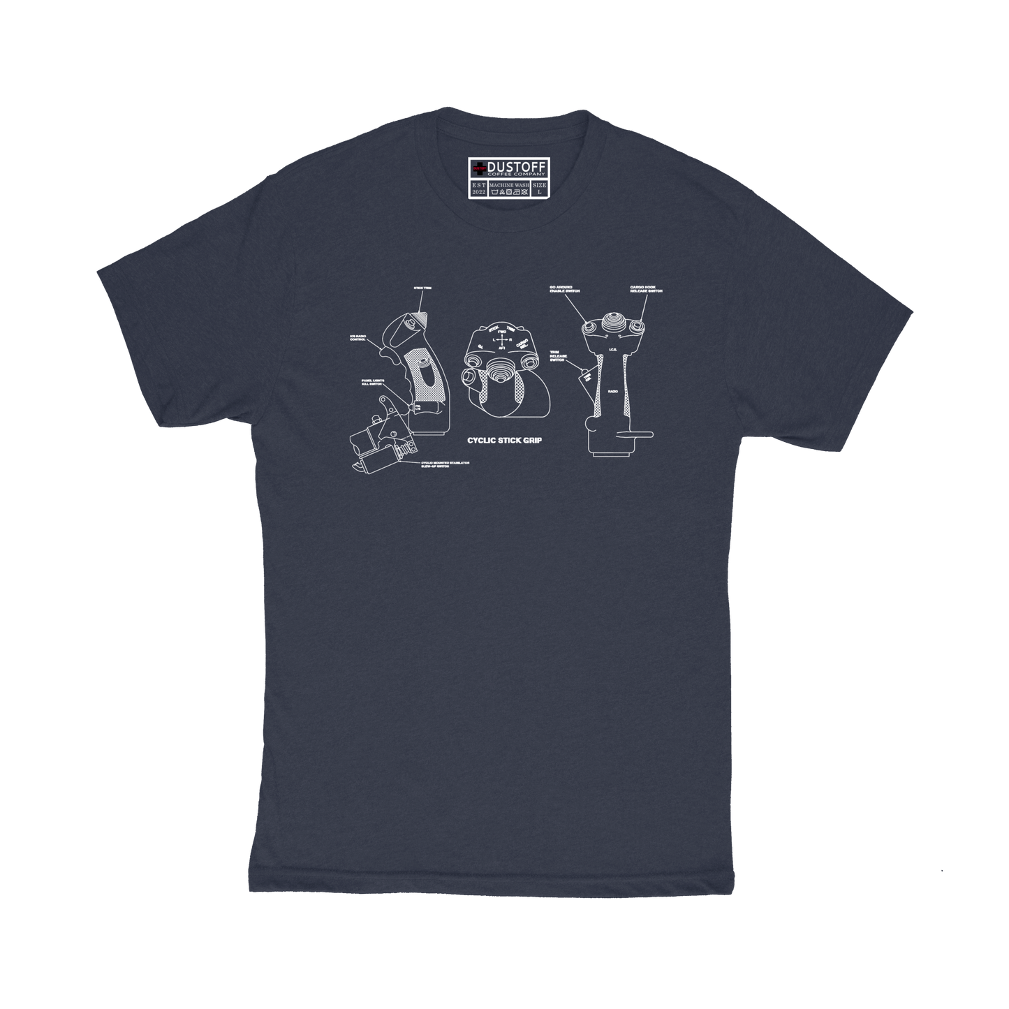 Cyclic T-Shirt (UH-60 Blackhawk - Schematic Series) - DUSTOFF Coffee Company