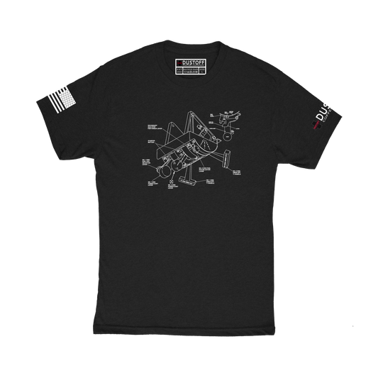 Power Quadrant T-Shirt (UH-60 Blackhawk - Schematic Series) - DUSTOFF Coffee Company