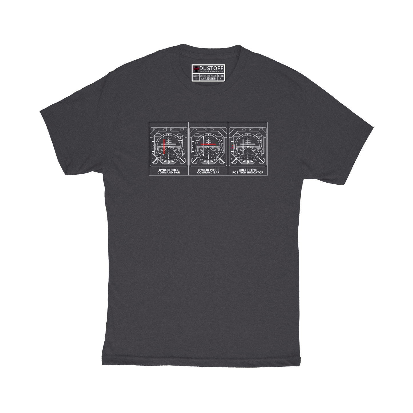 VSI Command Bars T-Shirt (UH-60 Blackhawk - Schematic Series) - DUSTOFF Coffee Company
