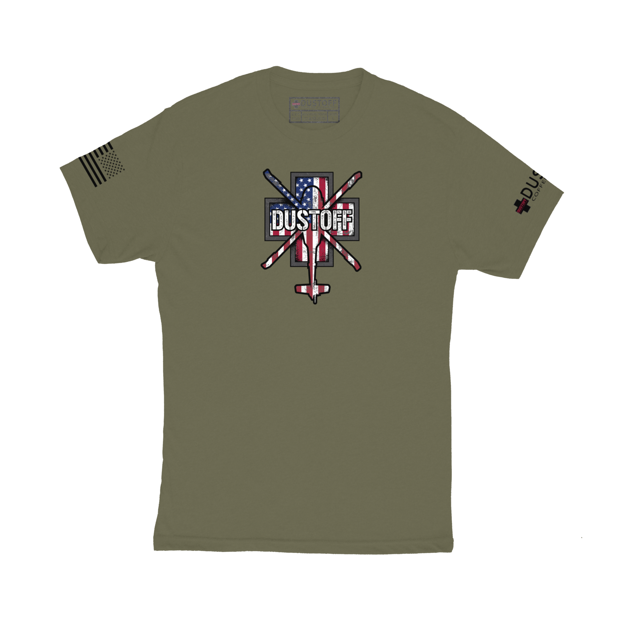 DCC FLAG WITH BLACKHAWK SILHOUETTE T-SHIRT – DUSTOFF Coffee Company